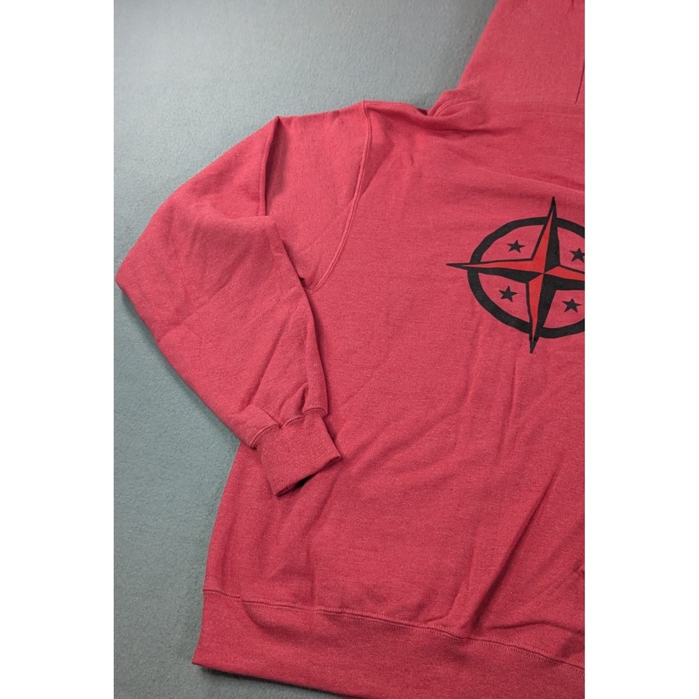 Innova Disc Golf Hoodie Small Red Full Zip Sweatshirt Compass Graphic Team - Picture 11 of 15